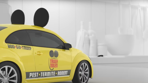 Yellow mouse car